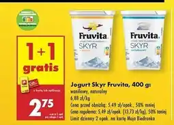 Biedronka Jogurt skyr waniliowy Fruvita Skyr oferta
