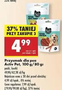 Biedronka Kostki dla psa z wapnem drobiowe Activ Pet oferta