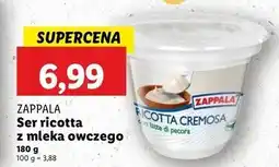 Lidl Ser ricotta z mleka owczego Zappala oferta