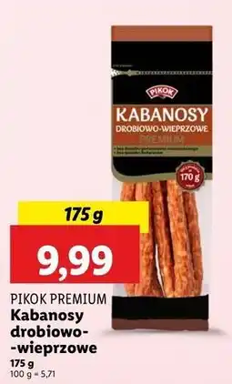 Lidl Kabanosy drobiowe z mięsem wieprzowym Pikok oferta