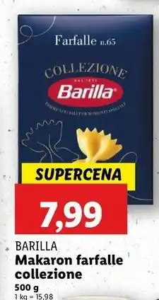 Lidl Makaron farfalle Barilla oferta