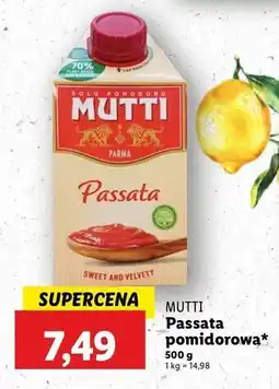 Lidl Passata pomidorowa mutti Mutti oferta