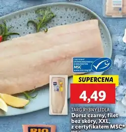 Lidl Dorsz czarny polędwica Targ Rybny Lidla oferta
