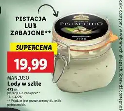 Lidl Lody zabajone Mancuso Gelati oferta