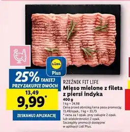 Lidl Mięso mielone z piersi indyka Rzeźnik Codzienna Dostawa Fit Life oferta