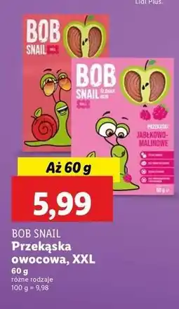 Lidl Przekąska jabłkowo-malinowa Bob Snail oferta