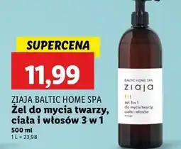 Lidl Żel do mycia twarzy, ciała i włosów 3w1 Ziaja Baltic Home Spa Fit oferta