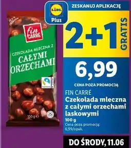 Lidl Czekolada z orzechami laskowymi Fin Carre oferta