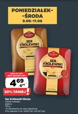 Netto Ser królewski wędzony plastry Sierpc oferta