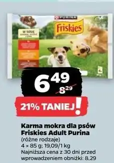 Netto Karma dla psa wołowina kurczak i jagnięcina w galaretce Purina Friskies oferta