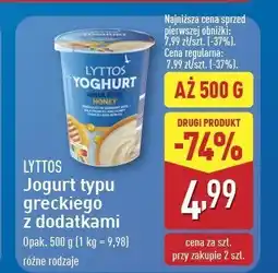 ALDI Jogurt grecki z miodem Lyttos oferta