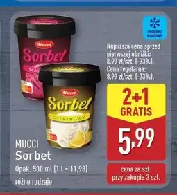ALDI Sorbet cytrynowy Mucci oferta