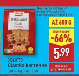 ALDI Ciastka korzenne Biscotto oferta