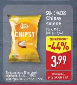 ALDI Chipsy solone SUN SNACKS oferta