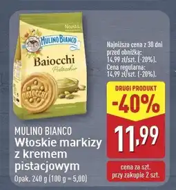 ALDI Ciastka baiocchi pistacjowe Mulino bianco oferta