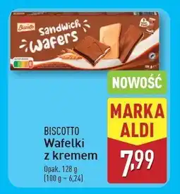 ALDI Wafelki z kremem Biscotto oferta