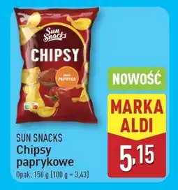 ALDI Chipsy paprykowe SUN SNACKS oferta