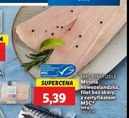 Lidl Miruna nowozelandzka filet bez skóry Rybny targ lidla oferta