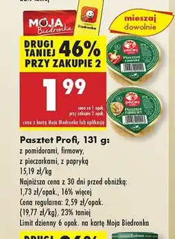 Biedronka Pasztet z drobiem i papryką Profi wielkopolski oferta