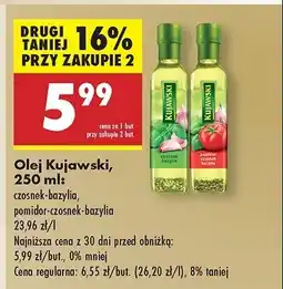 Biedronka Olej pomidor czosnek bazylia Kujawski kruszwica oferta