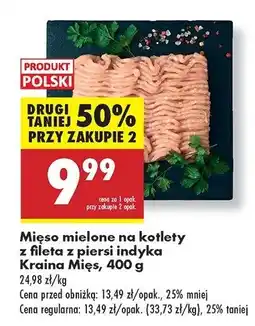 Biedronka Mięso na kotlety z fileta z piersi indyka Kraina mięs oferta