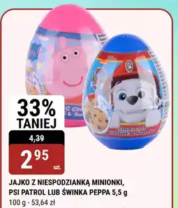 Jajko z niespodzianką Minionki, Psi Patrol lub Swinka Peppa