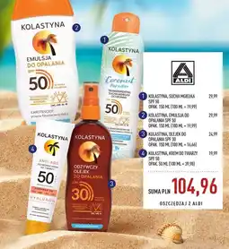 ALDI Krem do twarzy ochronny wrażliwa skóra spf 50 Kolastyna oferta