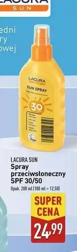 ALDI Spray przeciwsłoneczny spf 50 Lacura Sun oferta