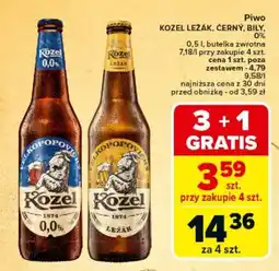 Carrefour Express Piwo KOZEL LEŽÁK, ČERNÝ, BILY, 0% oferta