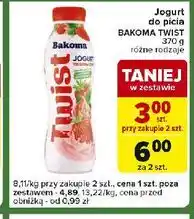Carrefour Express Jogurt truskawkowy Bakoma Twist oferta