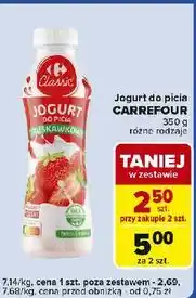 Carrefour Express Jogurt do picia truskawkowy Carrefour oferta