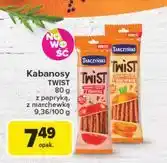 Carrefour Kabanosy drobiowo- wieprzowe z marchewką Tarczyński Twist oferta