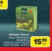 Carrefour Herbata pure green Dilmah Green Tea oferta