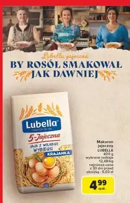 Carrefour Makaron 5-jaj krajanka Lubella Jajeczna oferta