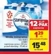 Carrefour Woda niegazowana Staropolanka 800 oferta