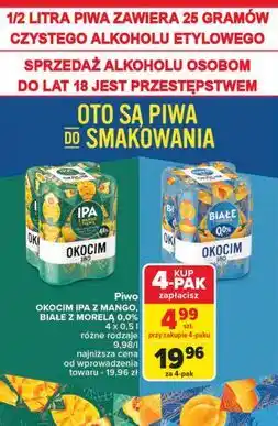 Carrefour Piwo Okocim Białe Z Morelą 0.0% oferta