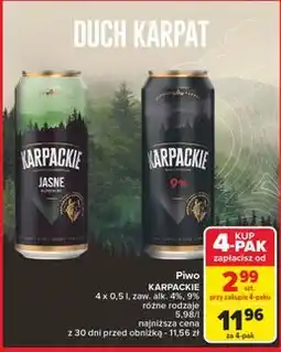Carrefour Piwo Karpackie Super Mocne oferta