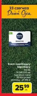 Carrefour Krem do twarzy łagodzący nawilżający Nivea Men Sensitive oferta