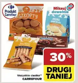 Carrefour Rurki waflowe z kremem o smaku waniliowym Carrefour oferta