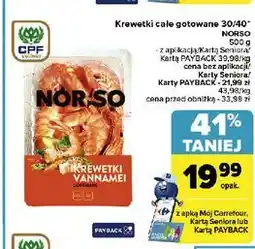Carrefour Krewetki gotowane vannamei Norso oferta