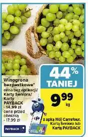 Carrefour Winogrona białe bezpestkowe oferta