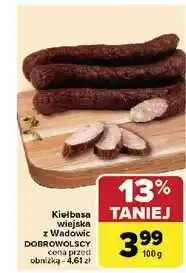 Carrefour Kiełbasa wiejska z wadowic Dobrowolscy oferta