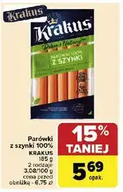 Carrefour Parówki z szynki dobre natury Krakus Animex oferta