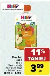 Carrefour Mus owocowy jabłko-mango-brzoskwinie Hipp Hippis oferta
