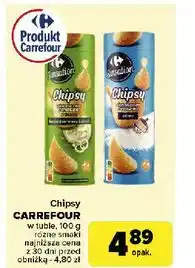 Carrefour Chipsy solone w tubie Carrefour Sensation oferta
