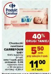 Carrefour Chusteczki nawilżane premium Carrefour Baby oferta