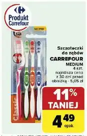 Carrefour Szczoteczki do zębów medium Carrefour Soft oferta