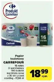 Carrefour Papier toaletowy comfort & quality Carrefour Essential oferta
