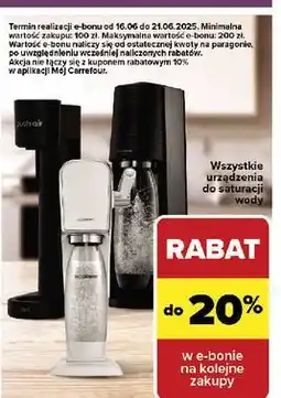 Carrefour Urządzenie do wytwarzania wody gazowanej jet black Sodastream oferta