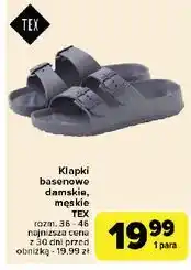 Carrefour Klapki basenowe męskie rozm. 36-46 Tex oferta